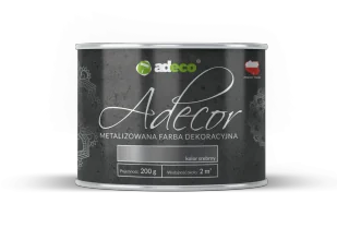 Adecor metalizowany lakier dekoracyjny 200 g złoty, srebrny i czarny (metalizowany srebrny) - Farby wewnętrzne Adecor metalizowany lakier dekoracyjny 200 g złoty, srebrny i czarny (metalizowany srebrny) - Farby wewnętrzne - miniaturka - grafika 1