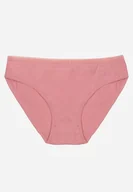 Majtki damskie - Ciemnoróżowe Majtki Figi z Bawełny z Napisem Love Adririn - miniaturka - grafika 1