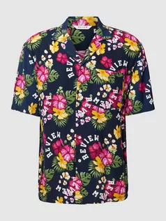 Koszule męskie - Koszula casualowa z czystej wiskozy z listwą guzikową model ‘TROPICAL’ - grafika 1