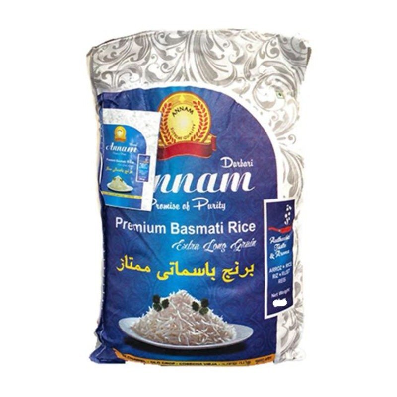 Ryż basamti Annam Darbari Premium Basmati 5 kg – bardzo długi aromatyczny