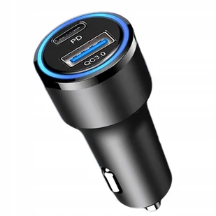SZYBKA ŁADOWARKA SAMOCHODOWA – USB C (PD) + USB (QC) – 48W - Ładowarki samochodowe SZYBKA ŁADOWARKA SAMOCHODOWA – USB C (PD) + USB (QC) – 48W - Ładowarki samochodowe - miniaturka - grafika 1