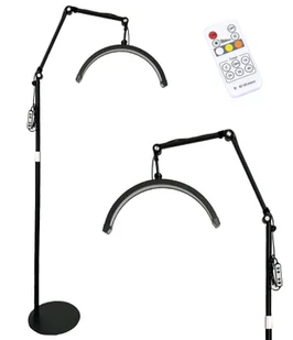 Lampa kosmetyczna podłogowa bezcieniowa Moon led do zabiegów kosmetycznych czarna - Lampy kosmetyczne - miniaturka - grafika 1
