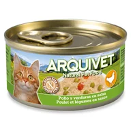 Mokra karma dla kotów - ARQUIVET puszka dla kota kurczak w sosie z warzywami 80g - miniaturka - grafika 1