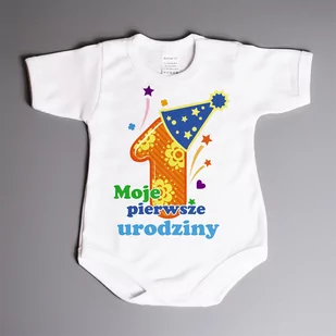 Moje pierwsze urodziny - body niemowlęce - Body - miniaturka - grafika 1