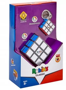 TM Toys Kostka Rubika zestaw Classic 3x3 + breloczek 3032 - Łamigłówki - miniaturka - grafika 1