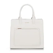 Torebki damskie - Torba na laptopa 13” z imitacji skóry kremowa - miniaturka - grafika 1