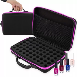 Kuferek Organizer Na Lakiery Kosmetyczny Usztywnianie Etui Na 60 Lakierów - Zestawy do manicure i pedicure - miniaturka - grafika 1