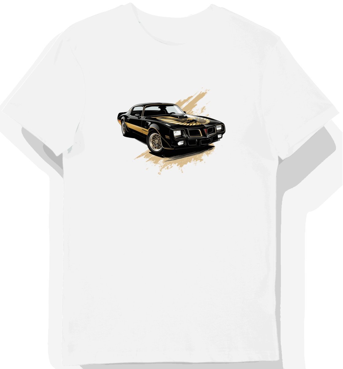 Koszulka męska biała z motywem klasycznego auta sportowego 3XL