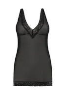 Bielizna nocna - Koszula nocna siateczkowa Herty czarna, Teyli - miniaturka - grafika 1