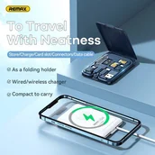 Ładowarki do telefonów - ŁAD SHELL SERIES REMAX 15W RP-W59 FOLDABLE CABLE WIRELESS - miniaturka - grafika 1
