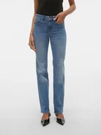 Spodenki damskie - Vero Moda Dżinsy - Slim fit - w kolorze niebieskim - miniaturka - grafika 1