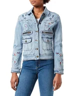Kurtki damskie - Desigual Damska kurtka Chaq_Oakland Denim, niebieski, S - miniaturka - grafika 1