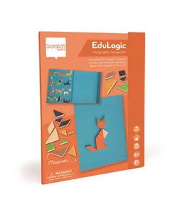 Scratch, magnetyczna układanka - kształty i kolory Tangram - Gry planszowe - miniaturka - grafika 1