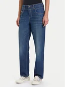 Spodnie damskie - Guess Jeans Jeansy W5BA3O D0026 Niebieski Boyfriend Fit - miniaturka - grafika 1