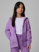 Bluzy dla dziewczynek - 4F Bluza dresowa loose z kapturem dziewczęca - fioletowa 158/164 (12-14 lat) - miniaturka - grafika 1