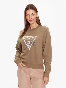 Guess Bluza W3YQ01 KB683 Zielony Regular Fit - Bluzy damskie - miniaturka - grafika 1