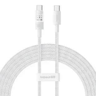 Kabel Baseus Gem Typ C-Typ C 100W 2m (biały) - Kable USB - miniaturka - grafika 1