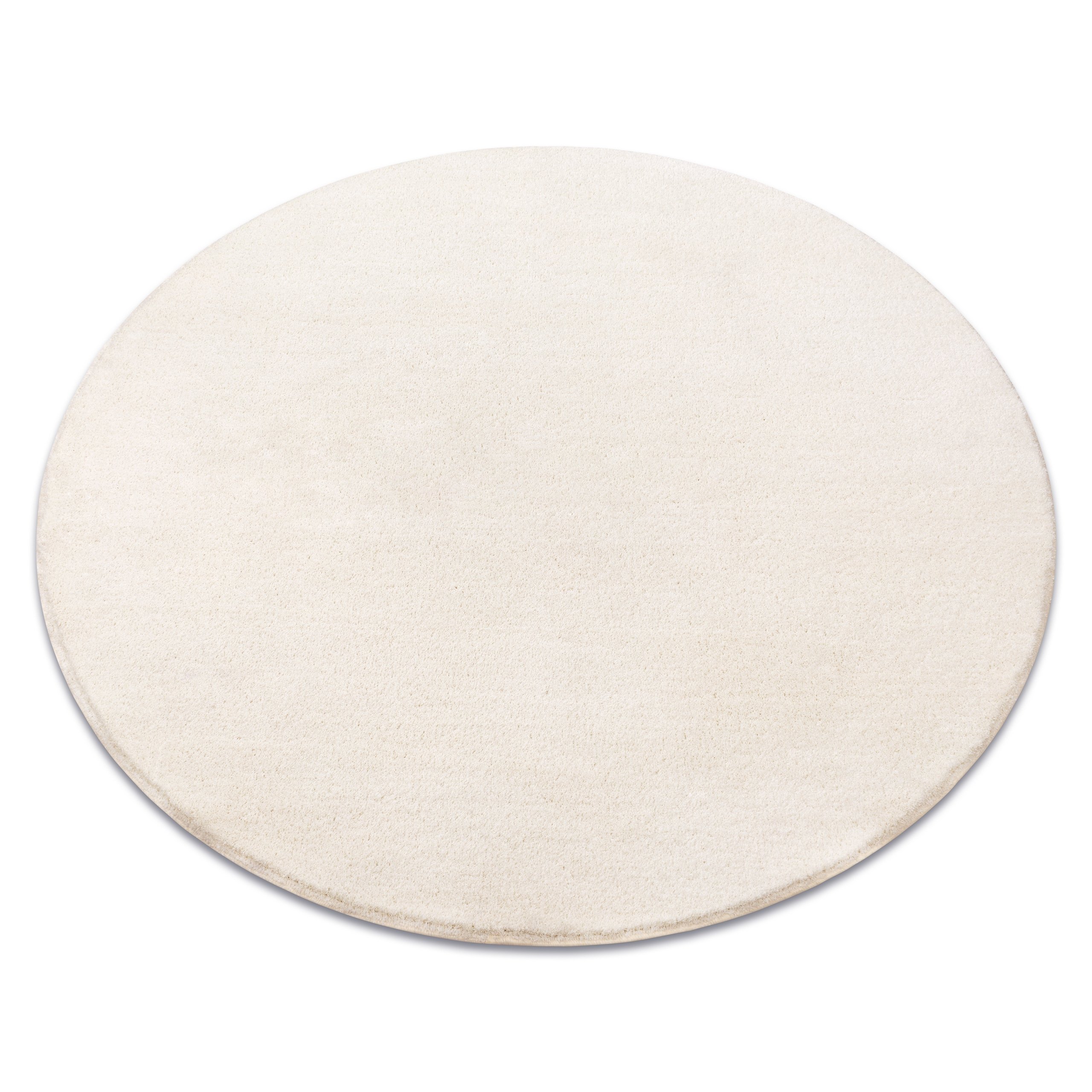 DYWAN koło VELVET MICRO krem 031 gładki, jednolity, jednokolorowy beżowy koło 170 cm