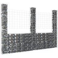 Ogrodzenia - Vidaxl shumee shumee gabionowe z 3 słupkami żelazo 260x20x200 cm - miniaturka - grafika 1