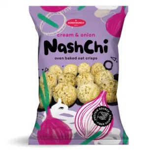 Nordcrunch Chrupki proteinowe o smaku śmietankowo-cebulowym 60 g - Chrupki - miniaturka - grafika 1