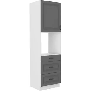 Szafka Dolna Wysoka Słupek Pod Zabudowę Piekarnika 60 DPS-210 3S 1F Stilo Dust Grey Stolarz Lempert Dąb Artisan - Szafki kuchenne - miniaturka - grafika 1