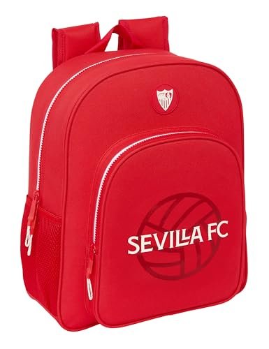 Safta SEVILLA FC Plecak szkolny dla dzieci, plecak dziecięcy, odpowiedni dla dzieci w wieku szkolnym, wygodny i wszechstronny, jakość i wytrzymałość, 32 x 12 x 38 cm, czerwony, Czerwone, Estándar,