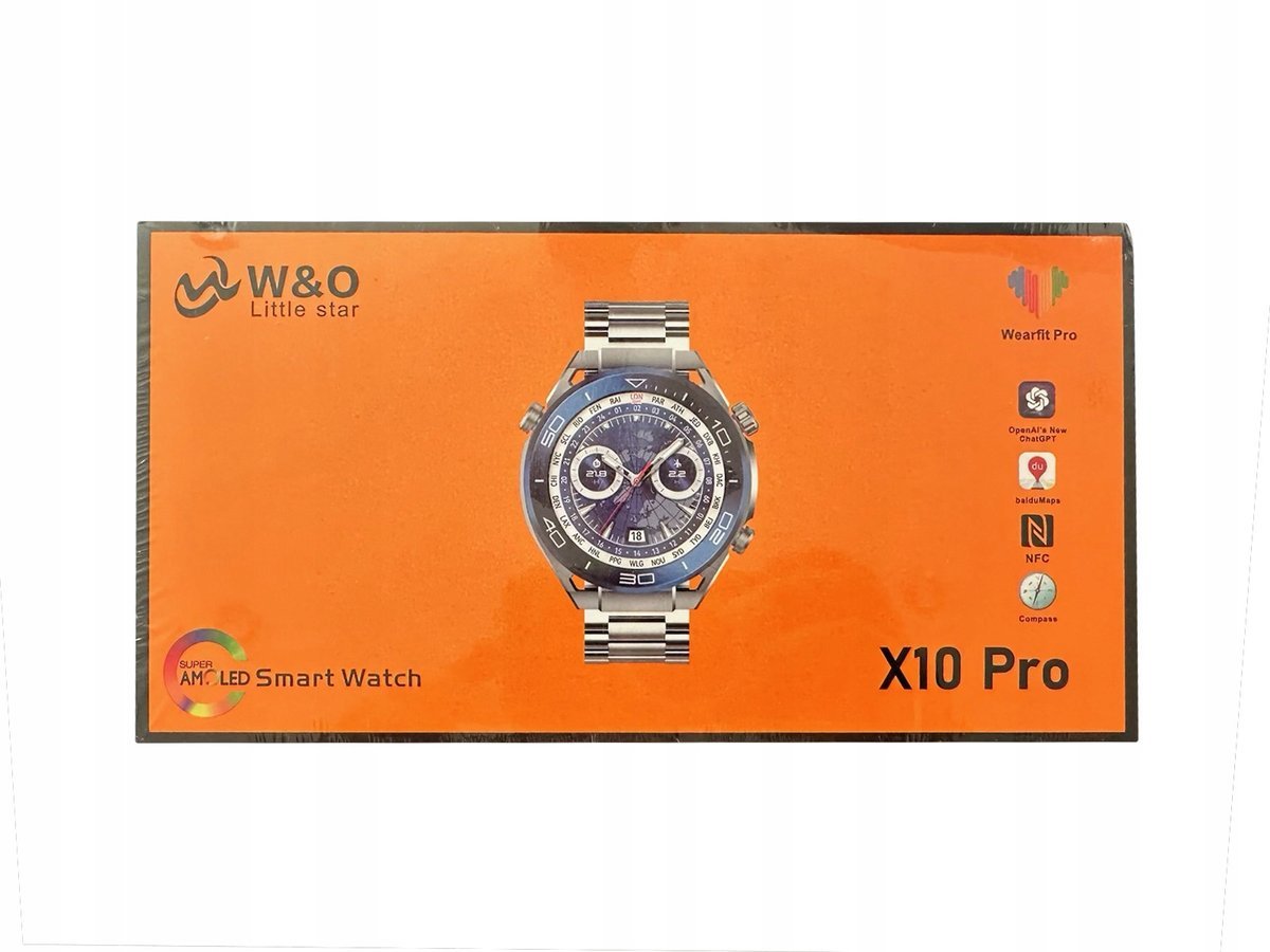 SmartWatch X10 PRO METALOWY Menu PL Rozmowy NFC 1.55