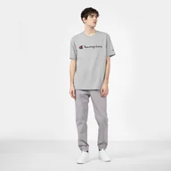 Spodnie sportowe męskie - Męskie spodnie casual CHAMPION ROCHESTER Elastic Cuff Pants - szare - miniaturka - grafika 1