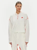 Kurtki damskie - adidas Wiatrówka Dance All-Gender Versatile IS0889 Biały Loose Fit - miniaturka - grafika 1