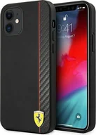 Etui i futerały do telefonów - Ferrari Ferrari FESAXHCP12SBK iPhone 12 mini 5,4" czarny/black hardcase On Track Carbon Stripe - miniaturka - grafika 1