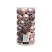 Bombki - Bombka plastikowa jasny róż mix 6 cm 37 sztuk - miniaturka - grafika 1