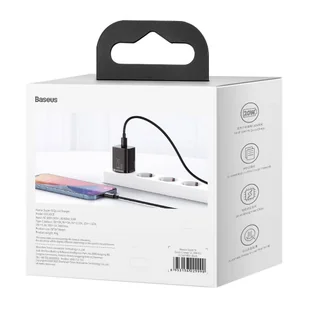 Baseus Super Si 1C szybka ładowarka USB Typ C 20 W Power Delivery czarny (CCSUP-B01) - Ładowarki do telefonów - miniaturka - grafika 7