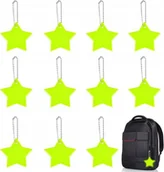 Plecaki - Odblaskowe Zawieszki Gwiazdki Dla Dzieci Do Plecaka Breloki Zestaw 12 Sztuk - miniaturka - grafika 1