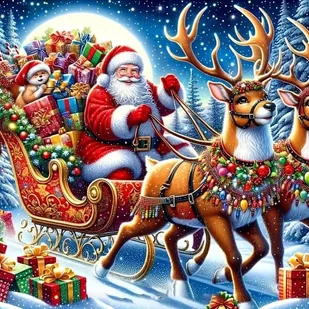 PUZZLE ŚWIĄTECZNE RENIFER SANIE MIKOŁAJ A3 252 el z Nadrukiem +IMIĘ Pudełko - Puzzle PUZZLE ŚWIĄTECZNE RENIFER SANIE MIKOŁAJ A3 252 el z Nadrukiem +IMIĘ Pudełko - Puzzle - miniaturka - grafika 1