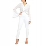 Spodnie damskie - Guess Damskie Jeansy Białe Rurki 30/28 0A7E4_A* - miniaturka - grafika 1