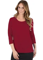 Koszulki i topy damskie - Trigema Damska koszulka z wiskozy rękawy 3/4, rubinowy, L - miniaturka - grafika 1