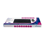 Myszki - MediaRange MROS104-FR klawiatura Dołączona myszka Biuro RF Wireless AZERTY Francuski Czarny, Szary - miniaturka - grafika 1