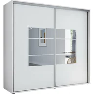 Szafy - Szafa Przesuwna 200 A2 Skąpski Meble Biały, Grafit, 245 cm - miniaturka - grafika 1