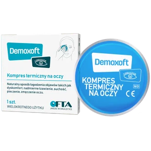 Demoxoft, kompres termiczny na oczy, welokrotnego użytku, 1 sztuka - Wzrok i słuch - miniaturka - grafika 1