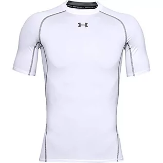 Koszulki męskie - Under Armour Męski podkoszulek kompresyjny z krótkim rękawem Ua HeatGear do ćwiczeń, męski top na siłownię z tkaniną HeatGear - grafika 1