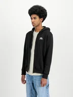 Bluzy męskie - Alpha Industries Bluza rozpinana z kapturem SL (118342) czarna [Rozmiar XL] - miniaturka - grafika 1