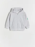 Bluzy i sweterki niemowlęce - Reserved - Rozpinana bluza z kapturem - jasnoszary - miniaturka - grafika 1