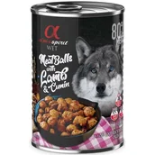 Mokra karma dla psów - Alpha Spirit Mięsne klopsiki z jagnięciną i kminem rzymskim 400g 23257-uniw - miniaturka - grafika 1