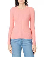 Swetry damskie - PIECES Damski sweter PCCRISTA LS O-Neck Knit NOOS BC, Strawberry Pink, XS - miniaturka - grafika 1