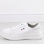 Półbuty damskie - Białe skórzane półbuty damskie Vinceza 41467 - miniaturka - grafika 1