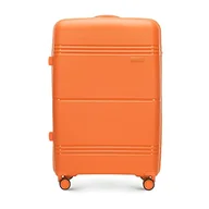 Walizki - WITTCHEN Walizka z lekkiego polipropylenu, jednokolorowa rączka teleskopowa TSA, pomarańczowy, L, Nowoczesny - miniaturka - grafika 1