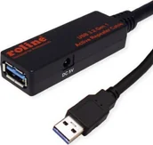 Kable USB - Kabel USB Roline Kabel ROLINE USB 3.2 Gen 1 Active Repeater, czarny, 15 m - miniaturka - grafika 1