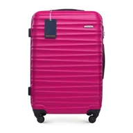 Walizki - Średnia walizka z ABS - u i identyfikator z logo WITTCHEN różowa - miniaturka - grafika 1