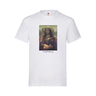 Koszulki męskie - Koszulka bawełniana z nadrukiem Mona Lisa | Art of Beekeeping (biała) - wzór KA50 XL - miniaturka - grafika 1