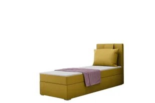 Łóżko jednoskrzyniowe AMANDA, tkanina Soro, wiele kolorów - Żółty - 90x200 cm - Prawy - Łóżka dla dzieci i młodzieży Łóżko jednoskrzyniowe AMANDA, tkanina Soro, wiele kolorów - Żółty - 90x200 cm - Prawy - Łóżka dla dzieci i młodzieży - miniaturka - grafika 1